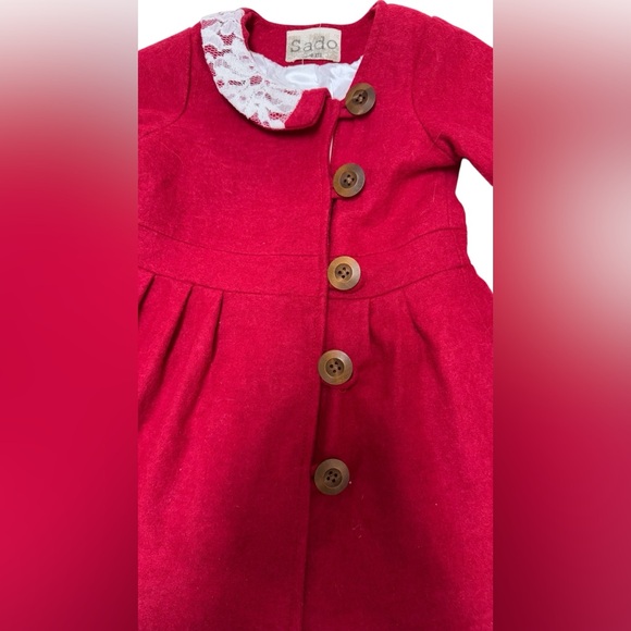 Girls Wool Holiday Coat by Sado, 24 Months – Classic, Warm & Stylish - Picture 2 of 6